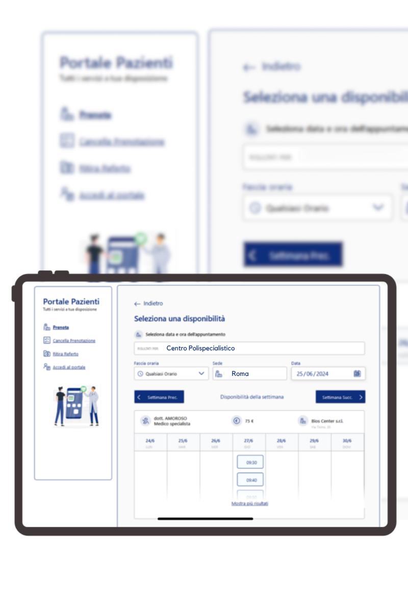 prenotazione visita online schermata riepilogo paziente