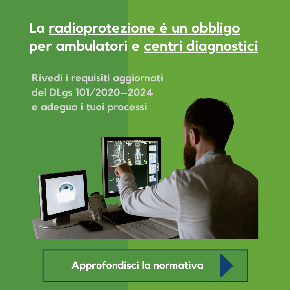 informativa che invita a scoprire la normativa sulle radiazioni ionizzanti